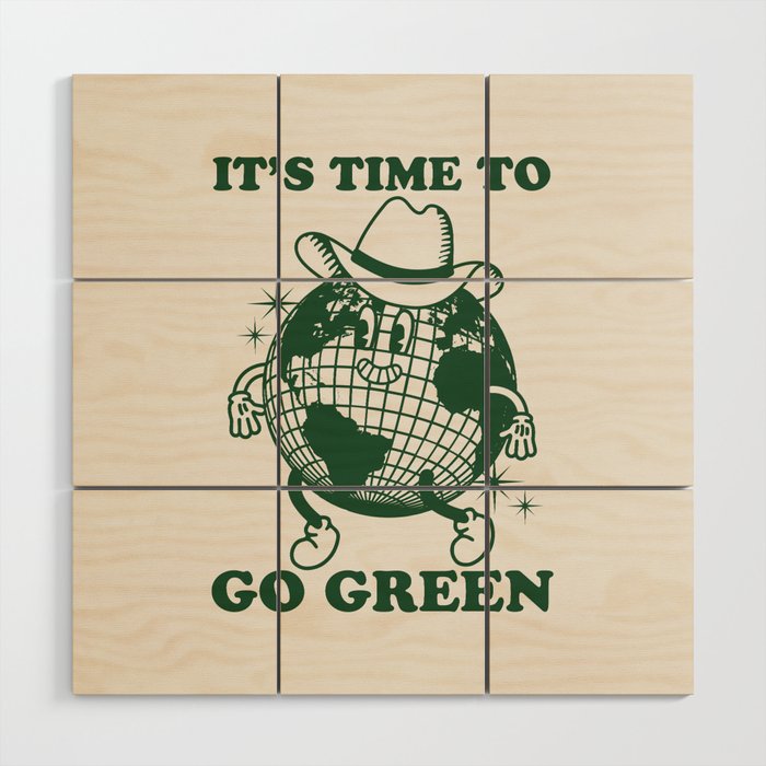 Time to Go Green Wood Wall Art Gallery Image 1