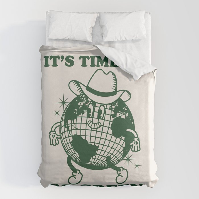 Time to Go Green Duvet Cover Gallery Image 1