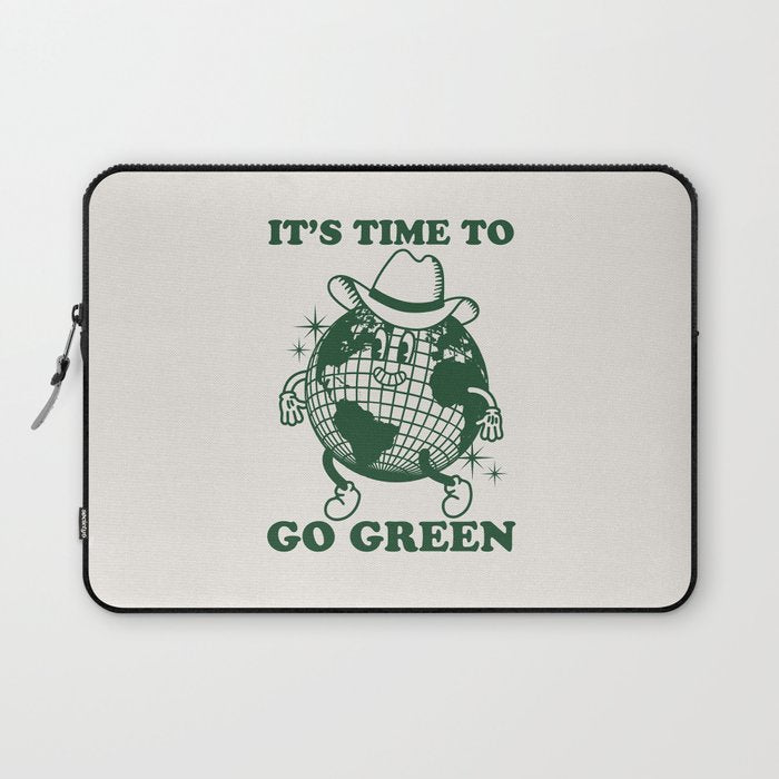 Time to Go Green Laptop Sleeve Gallery Image 1