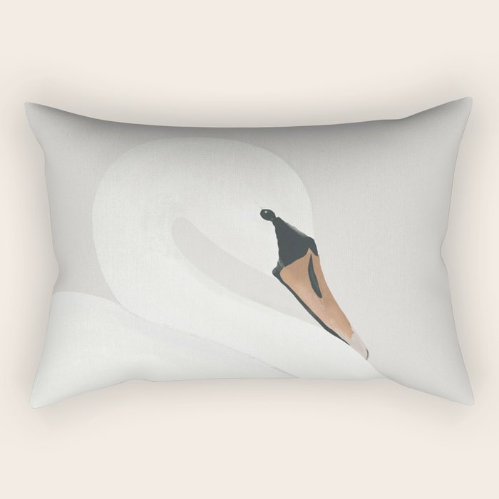 White Swan Rectangular Pillow Gallery Image 1