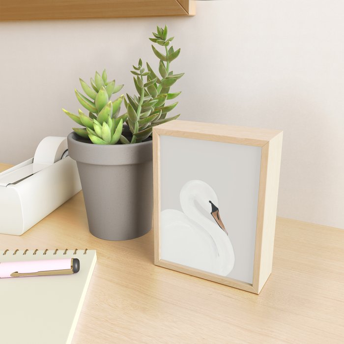 White Swan Mini Art Print Gallery Image 2