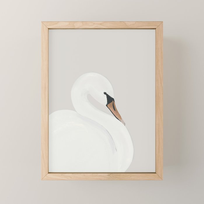 White Swan Mini Art Print Gallery Image 1