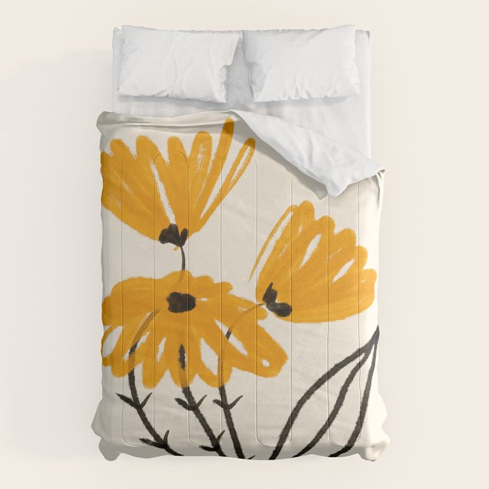 The Cosmo Yellow Flowers 02 Comforter Gallery Image 6