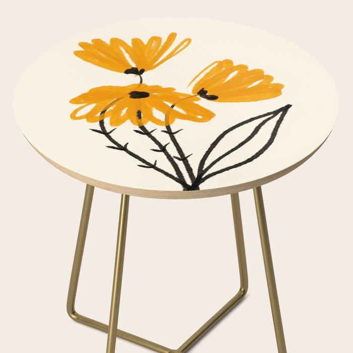 The Cosmo Yellow Flowers 02 Side Table Gallery Image 2