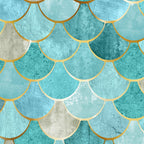 Moroccan Mermaid Fish Scale Pattern, Aqua,Teal Coffee Mug Gallery Image 2
