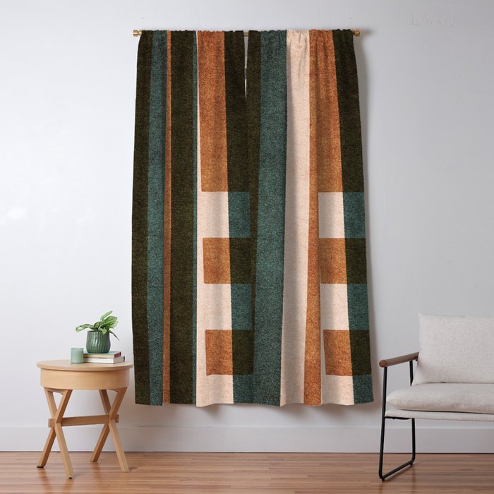 ABSTRACT ALPHABET / Decorative L Window Curtain Gallery Image 1