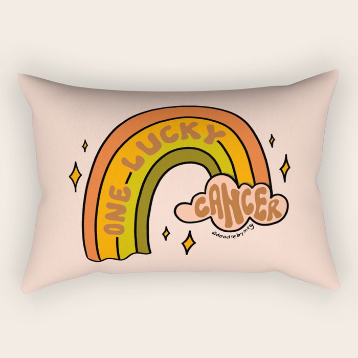 One Lucky Cancer Rectangular Pillow Gallery Image 1