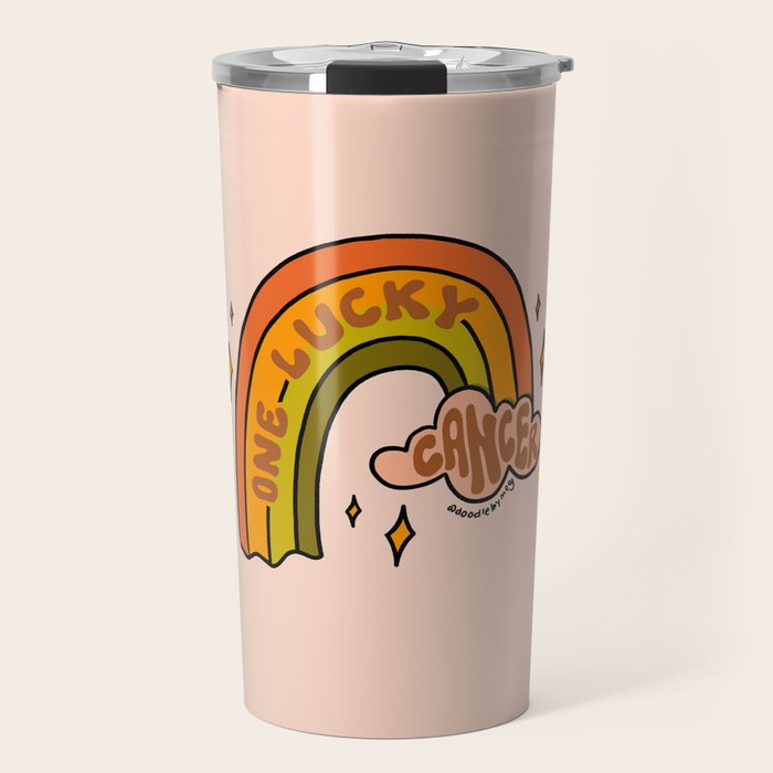 One Lucky Cancer Travel Mug Gallery Image 1