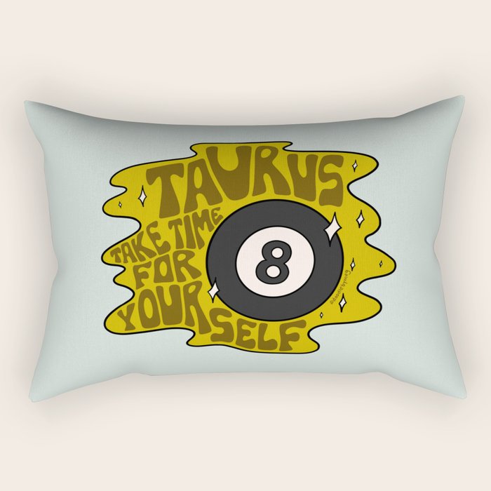 Taurus Magic 8 Ball Rectangular Pillow Gallery Image 1