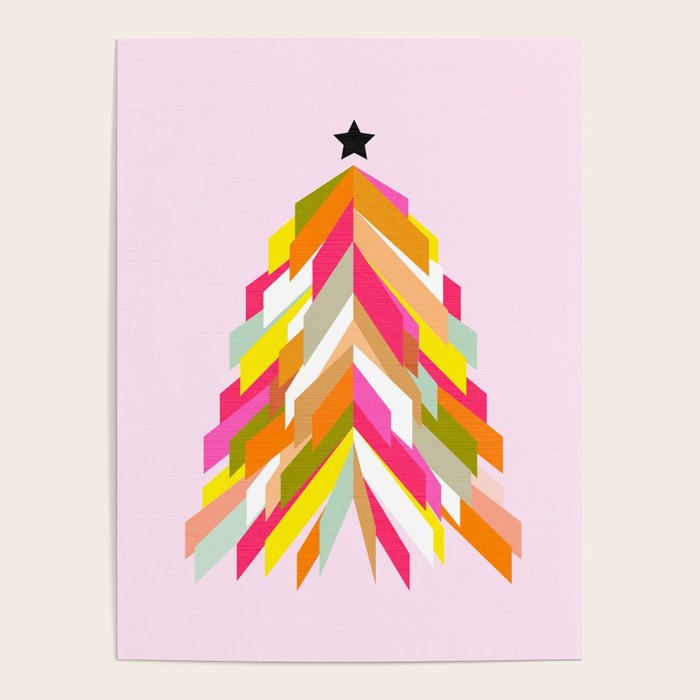Rainbow Christmas Tree Poster Gallery Image 1