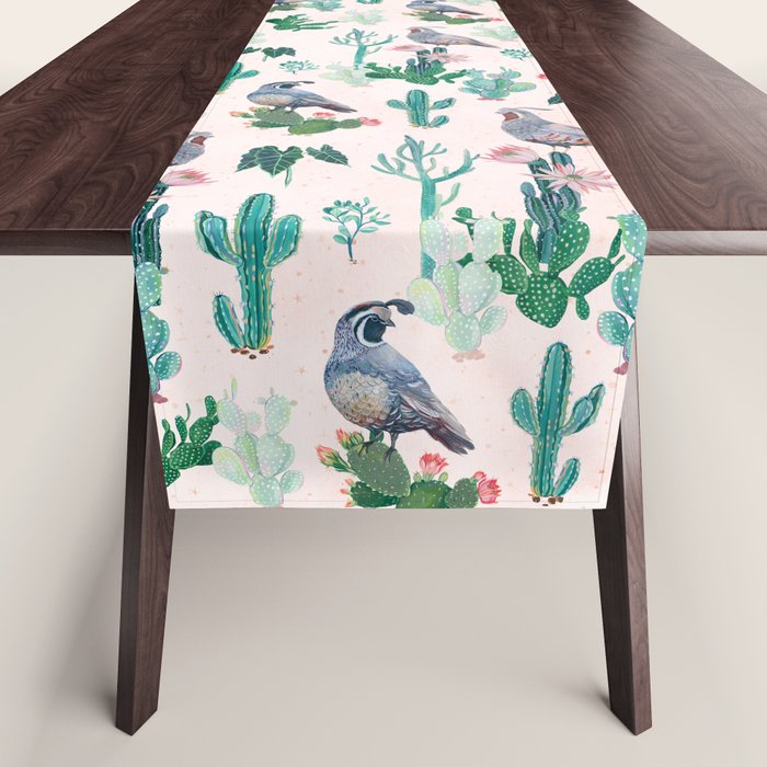 Cactus Quail  Table Runner Gallery Image 1