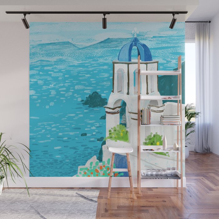 Greek Landscape #painting #travel #greece Wall Mural Gallery Image 1