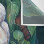 Begonia Egret  Wall Tapestry Gallery Image 3