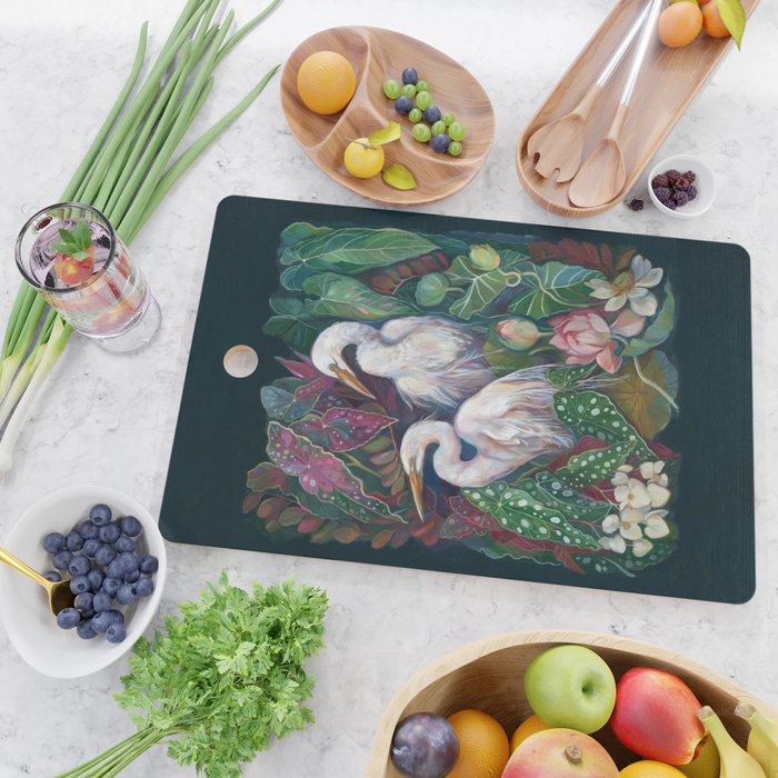 Begonia Egret  Cutting Board Gallery Image 2