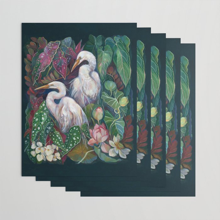 Begonia Egret  Wrapping Paper Gallery Image 3