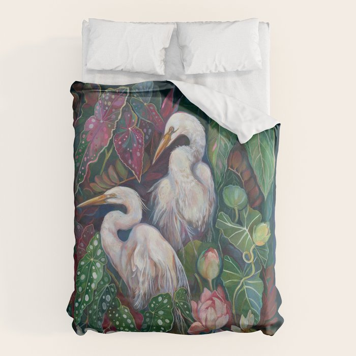 Begonia Egret  Duvet Cover Gallery Image 6