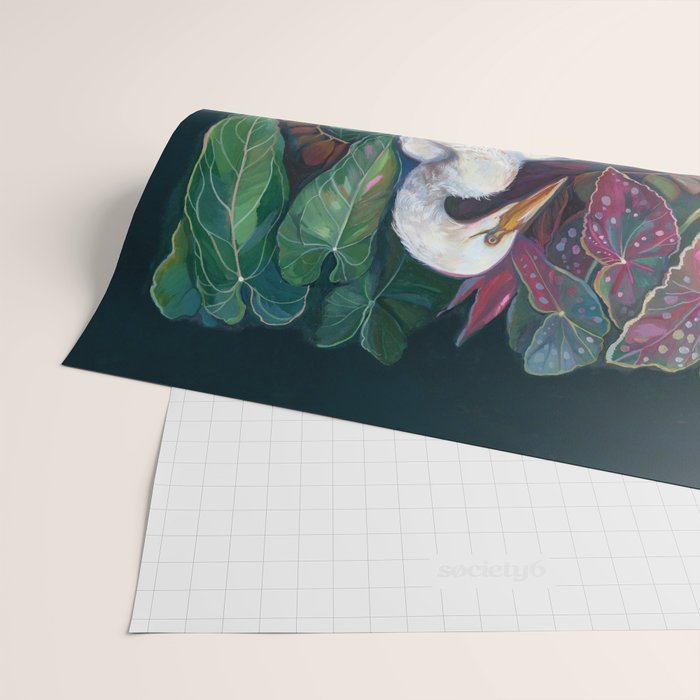 Begonia Egret  Wrapping Paper Gallery Image 2