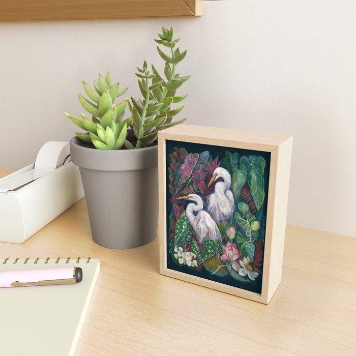 Begonia Egret  Mini Art Print Gallery Image 2