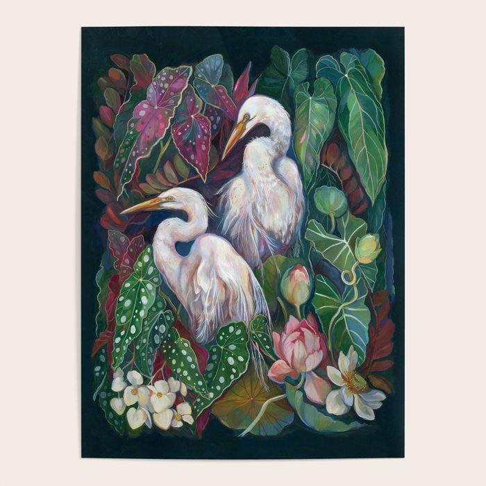 Begonia Egret  Poster Gallery Image 1