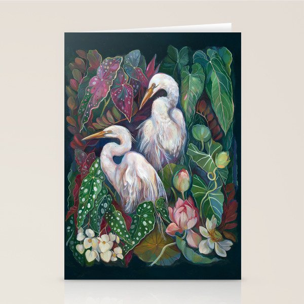 Begonia Egret  Stationery Card Gallery Image 2