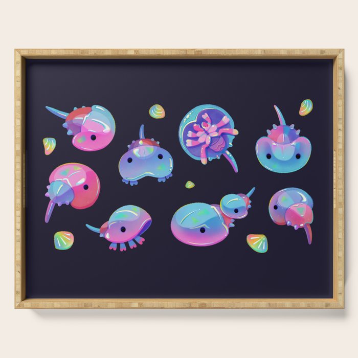 Horseshoe crab - dark Serving Tray Gallery Image 1