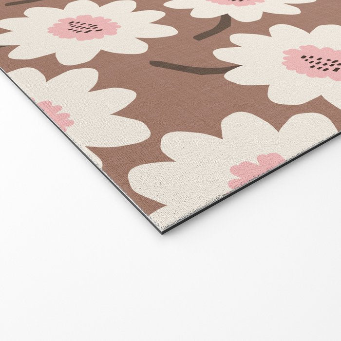 Flower field - mocha pink Welcome Mat Gallery Image 2
