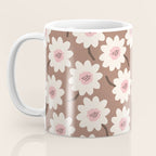 Flower field - mocha pink Coffee Mug Gallery Image 3