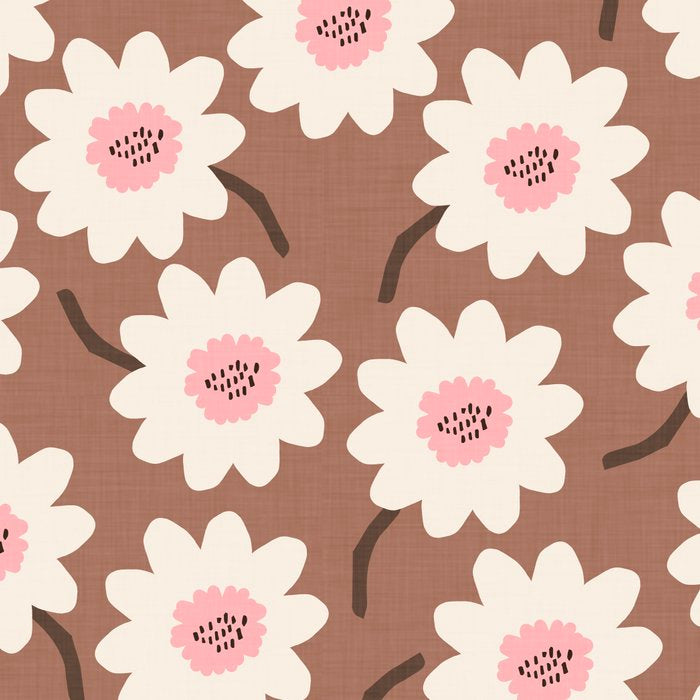 Flower field - mocha pink Coffee Mug Gallery Image 2
