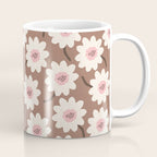Flower field - mocha pink Coffee Mug Gallery Image 1