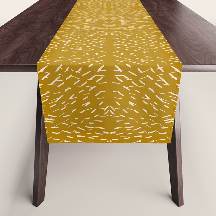 Celestial Stars Art, Mustard Yellow, Boho Wall Art Table Runner Gallery Image 1