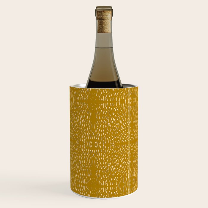 Celestial Stars Art, Mustard Yellow, Boho Wall Art Wine Chiller Gallery Image 3