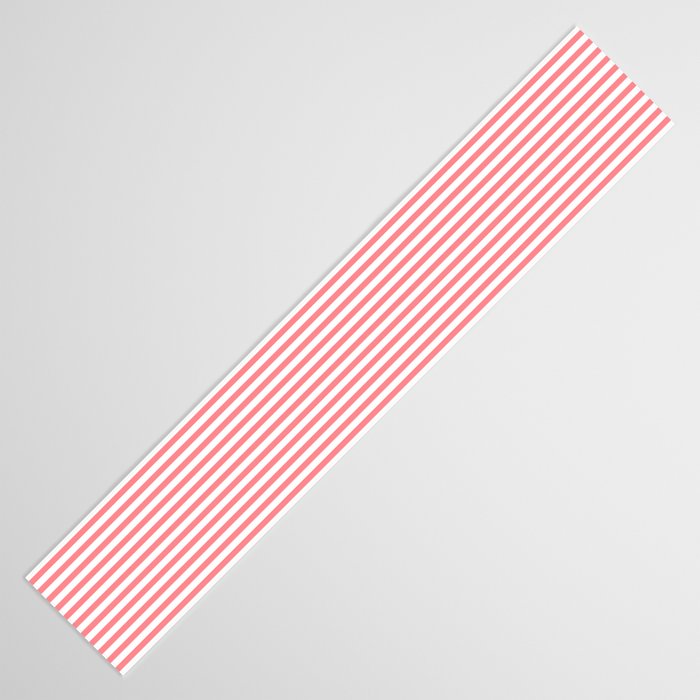 Pink Stripes Ultra Fine Stripe Narrow Vertical Pinstripe Pattern Table Runner Gallery Image 3