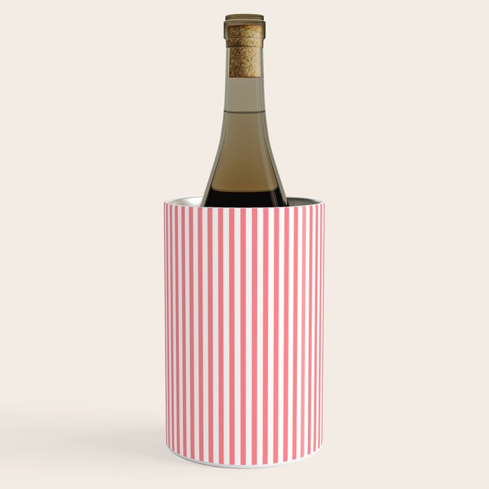 Pink Stripes Ultra Fine Stripe Narrow Vertical Pinstripe Pattern Wine Chiller Gallery Image 1