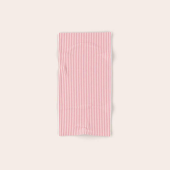 Pink Stripes Ultra Fine Stripe Narrow Vertical Pinstripe Pattern Bath Towel Gallery Image 1