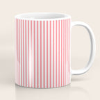 Pink Stripes Ultra Fine Stripe Narrow Vertical Pinstripe Pattern Coffee Mug Gallery Image 1