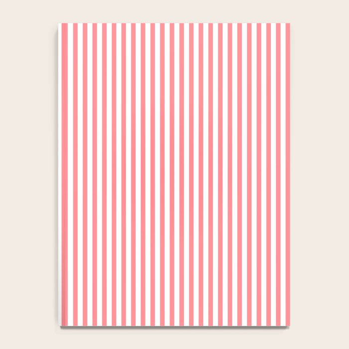 Pink Stripes Ultra Fine Stripe Narrow Vertical Pinstripe Pattern Notebook Gallery Image 4