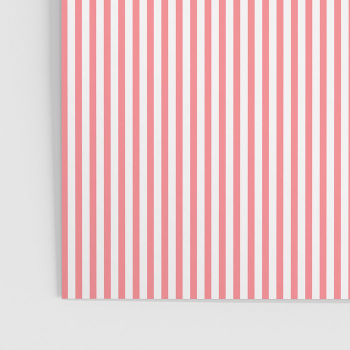 Pink Stripes Ultra Fine Stripe Narrow Vertical Pinstripe Pattern Poster Gallery Image 3