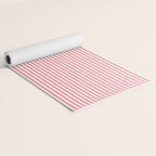 Pink Stripes Ultra Fine Stripe Narrow Vertical Pinstripe Pattern Yoga Mat Gallery Image 2