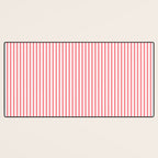 Pink Stripes Ultra Fine Stripe Narrow Vertical Pinstripe Pattern Desk Mat Gallery Image 3