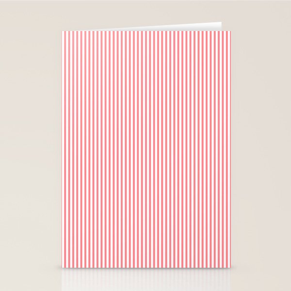 Pink Stripes Ultra Fine Stripe Narrow Vertical Pinstripe Pattern Stationery Card Gallery Image 2