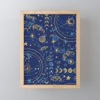 Pattern mystic celestial dark A Mini Art Print Gallery Image 1
