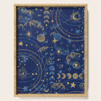 Pattern mystic celestial dark A Serving Tray Gallery Image 1