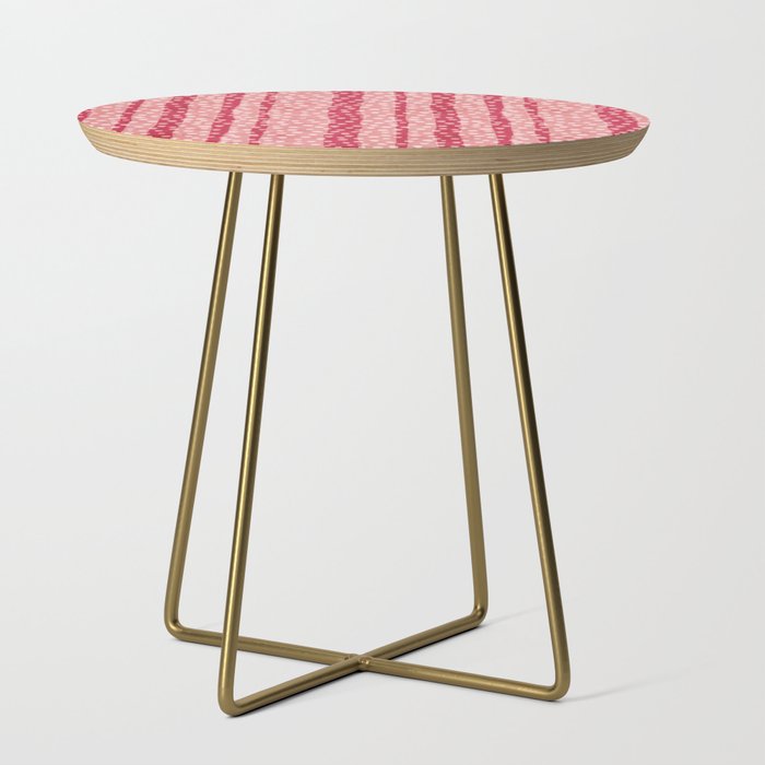 Dotted Stripes - Red & Pink Side Table