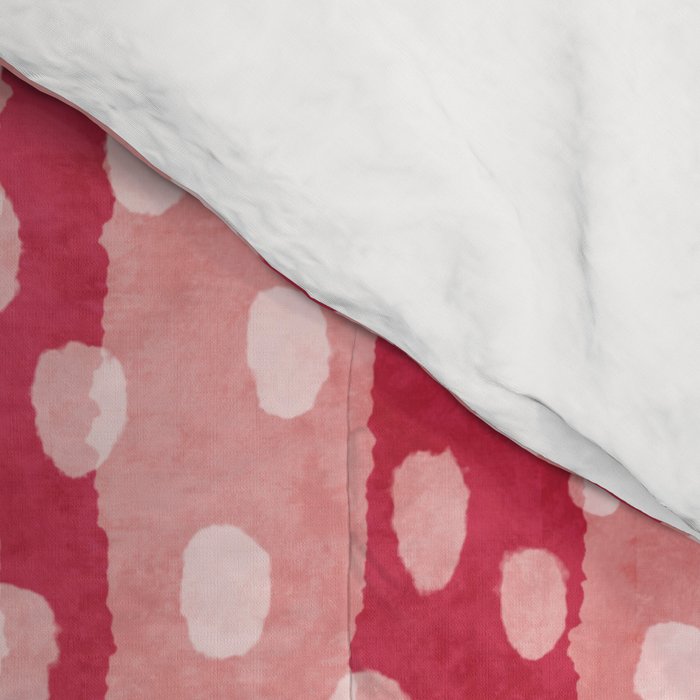 Dotted stripes - Red & pink Comforter Gallery Image 4