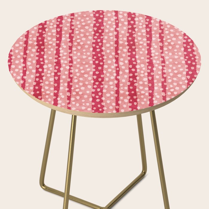 Dotted stripes - Red & pink Side Table Gallery Image 2