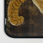 Japanese Tiger in Bamboo Grove Vintage Gold Leaf Screen Laptop Sleeve Gallery Image 3