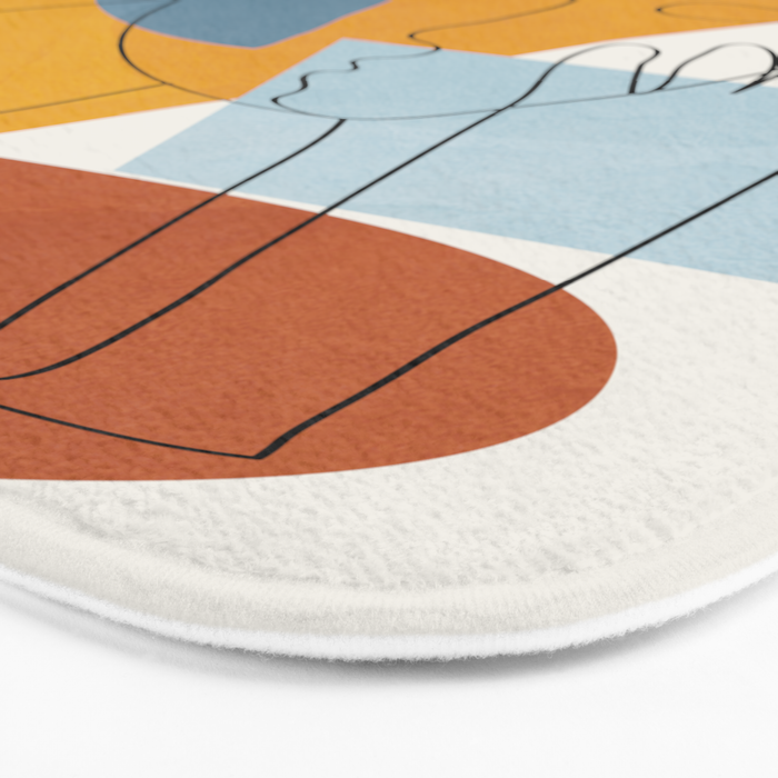 Abstract Colorful Faces II Bath Mat Gallery Image 3