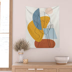 Abstract Colorful Faces II Wall Tapestry Gallery Image 2
