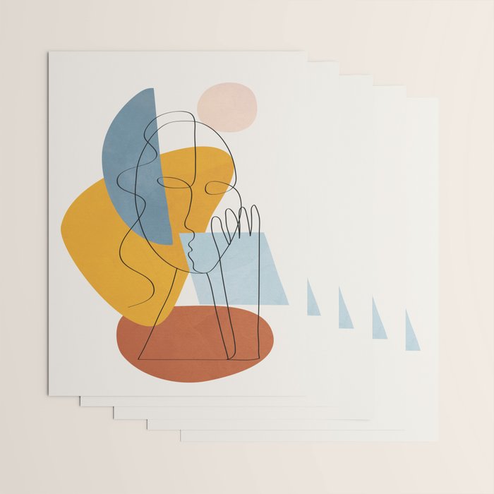 Abstract Colorful Faces II Wrapping Paper Gallery Image 3