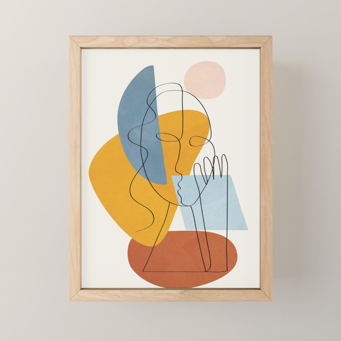 Abstract Colorful Faces II Mini Art Print Gallery Image 1